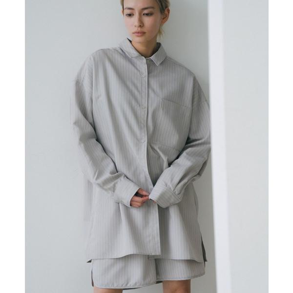 ブラウス シャツ Stripe Stitch Over Shirt レディース メンズ
