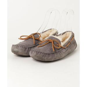 「UGG」 モカシンシューズ 25cm グレー レディース