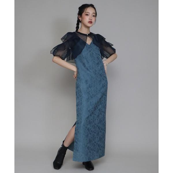 「J by blue」 コンビワンピース MEDIUM ネイビー レディース