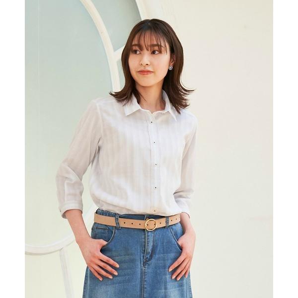 「Pitta Re:)」 長袖シャツ L ホワイト系その他 レディース