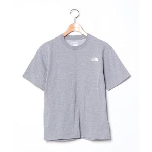 「THE NORTH FACE」 ワンポイント半袖Tシャツ S グレー レディース