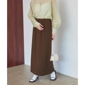 「titivate」 ロングスカート L ブラウン レディース