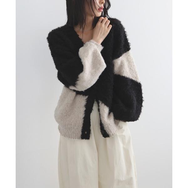 「LIAN」 ニットカーディガン FREE ブラック レディース