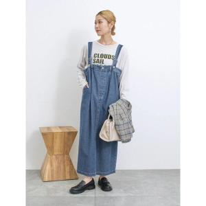 「Samansa Mos2 blue」 デニムスカート F ブルー レディース