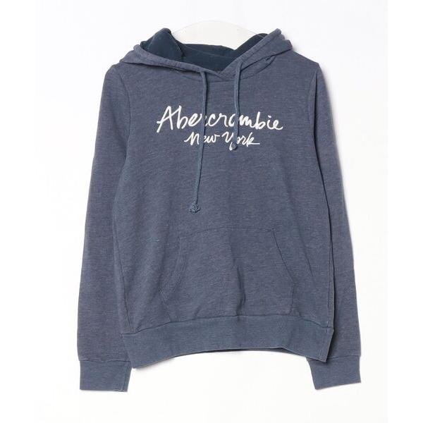 「Abercrombie&amp;Fitch」 プルオーバーパーカー S ネイビー レディース