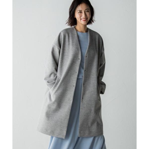 「LAUTREAMONT」 ノーカラーコート 9号 グレー系その他 レディース