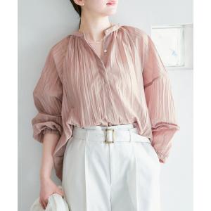 ブラウス シャツ ランダムプリーツブラウス レディース