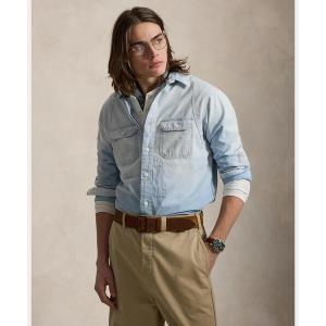 シャツ クラシック フィット シャンブレー ワークシャツ メンズ