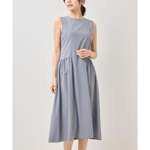 ワンピース 「NARACAMICIE」無地ノースリーブジャンスカ風ワンピース