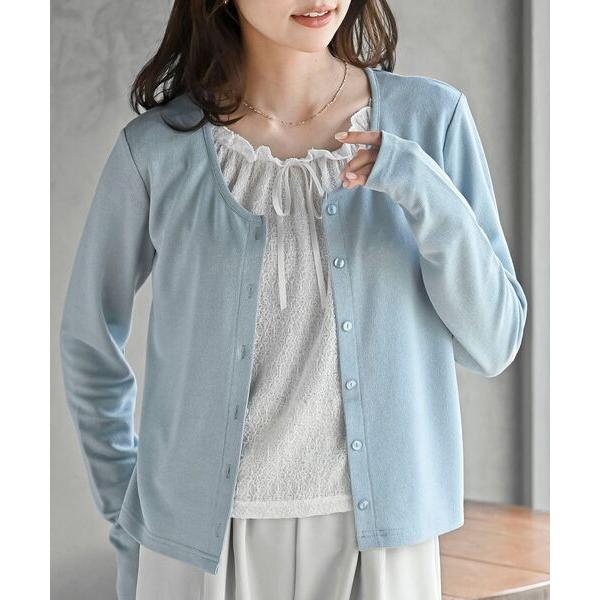 レースレイヤー風カーデプルオーバー レディース