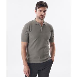 ポロシャツ アセテートニットポロ メンズ