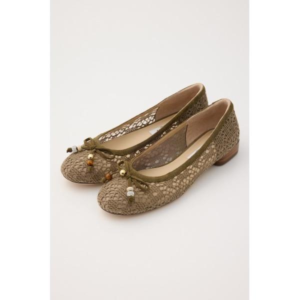 バレエシューズ パンプス クロシェエスパドリーユフラット