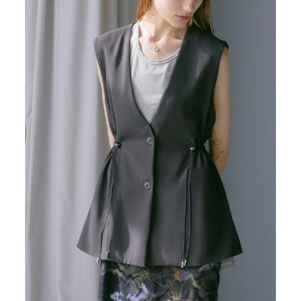 ベスト ジレ Waist Draw String Vest/ウエストドローストリングベスト レディー...