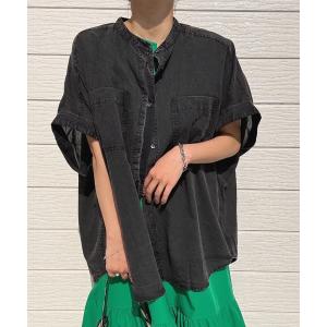 ブラウス シャツ アシッドウォッシュコットンボイルSH レディース