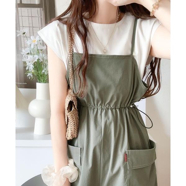 「Java」 オーバーオール X-LARGE カーキ レディース