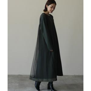 「HERENCIA」 長袖ワンピース MEDIUM ダークカーキ レディース