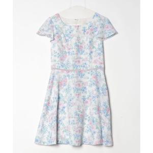 「LAISSE PASSE」 半袖ワンピース 36 ブルー レディース