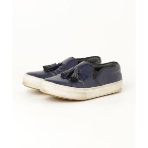 「CELINE」 スリッポン 39 ブルー レディース