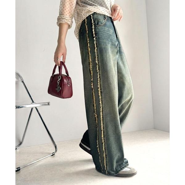 「Java」 デニムパンツ LARGE ブルー レディース