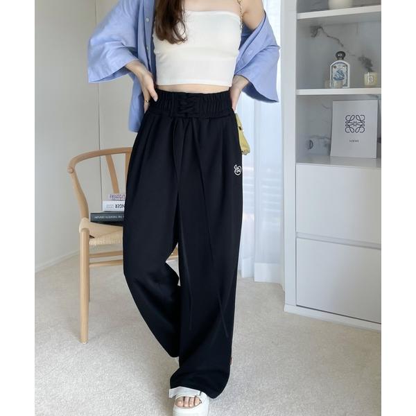 「Java」 イージーパンツ MEDIUM ブラック レディース