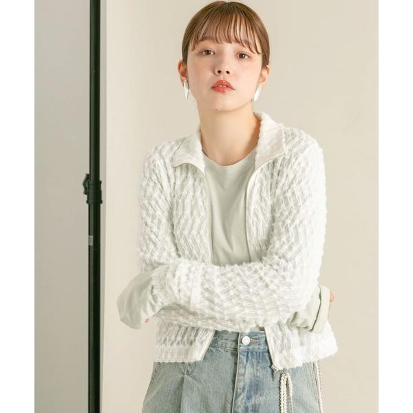 「KBF」 カーディガン ONE オフホワイト レディース