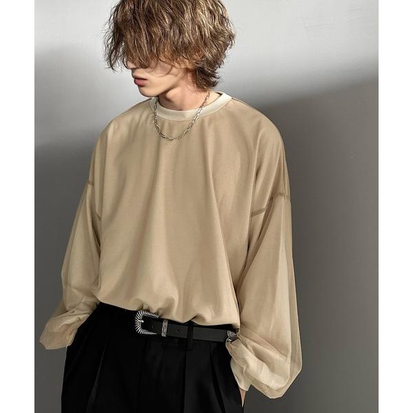 「Java」 長袖Tシャツ MEDIUM ベージュ メンズ