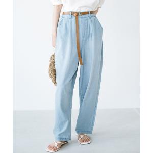 「haco!」 デニムパンツ LARGE ライトブルー レディース