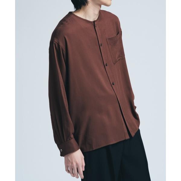 「INTER FACTORY」 長袖シャツ SMALL ブラウン メンズ