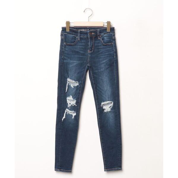 「American Eagle」 スキニーデニムパンツ - ネイビー レディース