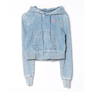 「DIESEL」 プルオーバーパーカー MEDIUM インディゴブルー レディース