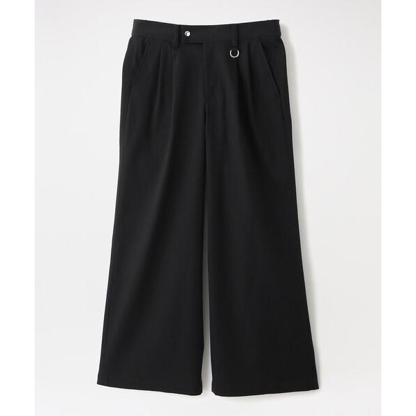 ジーンズ 2タックブラックバギーデニム メンズ