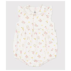 ベビー服 ロンパース フラワープリントショートロンパースの高価買取価格