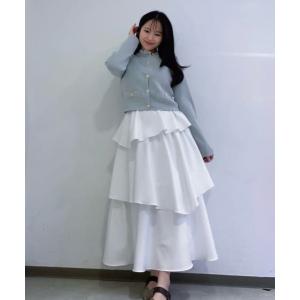 カーディガン エンブレムボタンニットジャケットカーディガン レディース