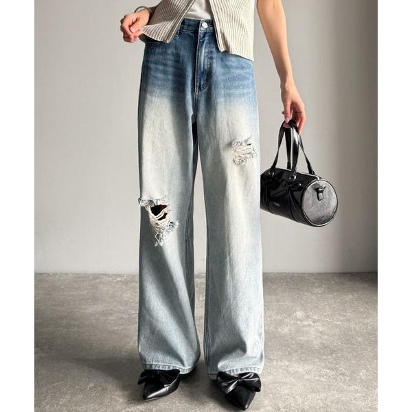 「Java」 デニムパンツ LARGE ブルー レディース