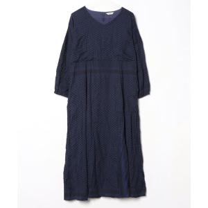 「studio CLIP」 7分袖ワンピース FREE ネイビー レディース