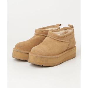 「BEARPAW」 ショートブーツ US6 ベージュ レディース
