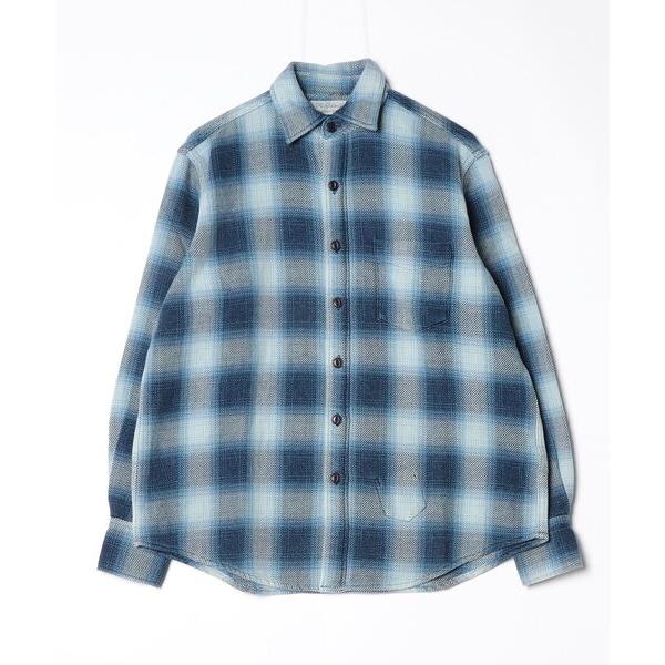 「REMI RELIEF」 長袖シャツ X-LARGE ネイビー メンズ