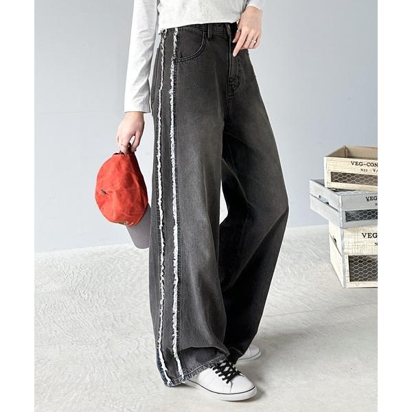 「Java」 デニムパンツ LARGE グレー レディース