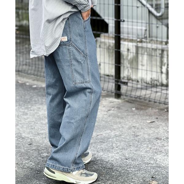 「Java」 デニムパンツ LARGE ライトブルー メンズ