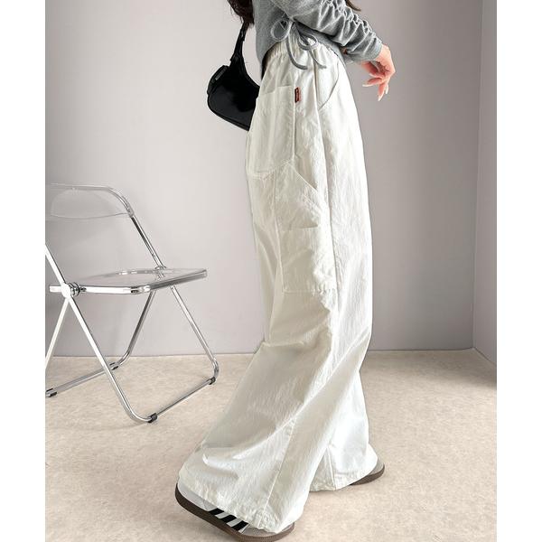 「Java」 イージーパンツ SMALL オフホワイト レディース