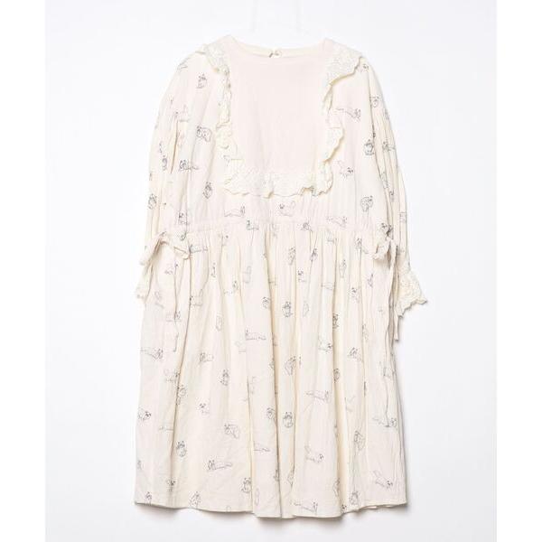 「RUBY AND YOU」 長袖ワンピース L ホワイト レディース