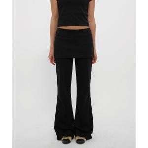 スウェットパンツ ジャージ 「B-BASIC」エアスウェットブーツカットスカートパンツ レディース