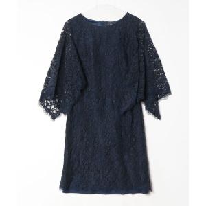 「GIRL」 半袖ワンピース M ネイビー レディース