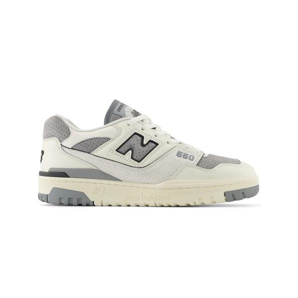 「New Balance」 ローカットスニーカー 24.5cm ホワイト×グレー メンズ