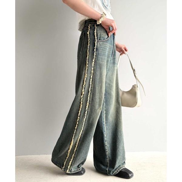 「Java」 デニムパンツ LARGE ブルー レディース