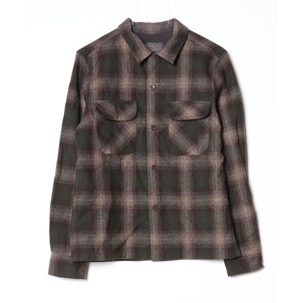 「PENDLETON」 チェック柄長袖シャツ - ブラウン メンズ