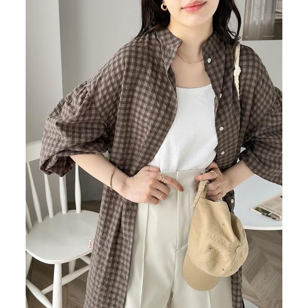 「Java」 長袖ブラウス MEDIUM ブラウン系その他 レディース