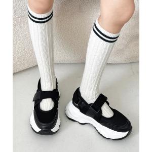 「Shoes in Closet」 シューズ S ブラック×ホワイト レディース