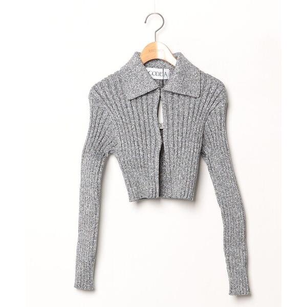 「CODE A」 ニットカーディガン 00 シルバー系その他 レディース