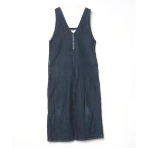 「GLOBAL WORK」 オーバーオール LARGE ネイビー レディース